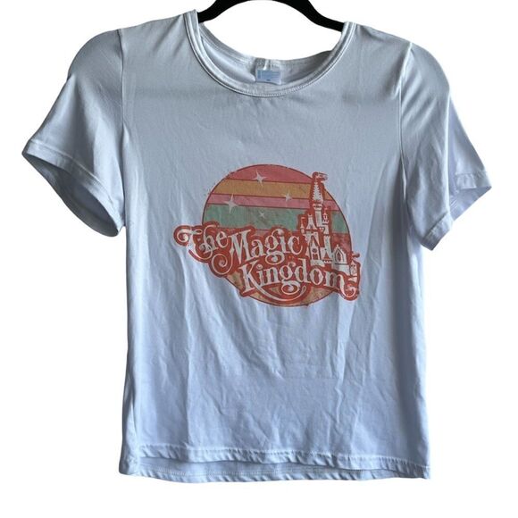 Disney Tops - Women's Disney The Magic Kingdom Castle Sunrise White T-shirt